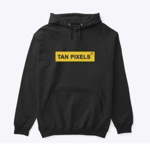 Black Hoodie (Mustard Print)