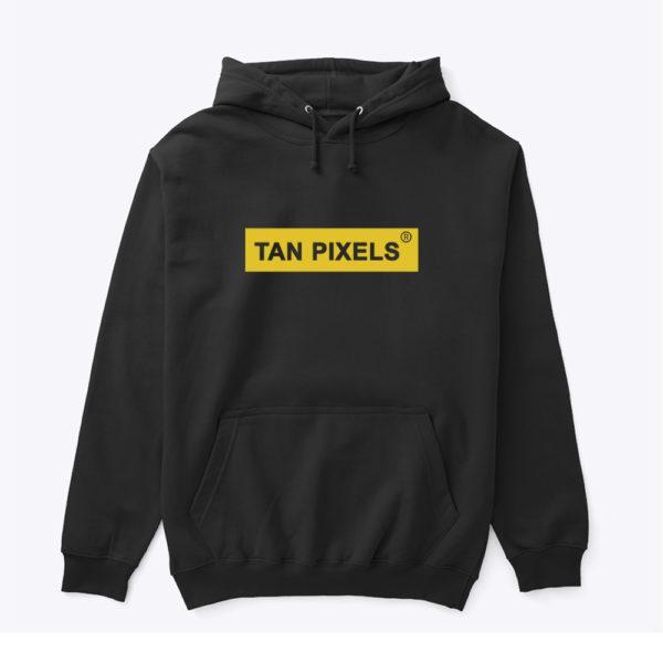 Black Hoodie (Mustard Print)