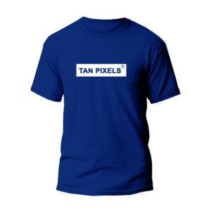 Royal Blue T-Shirt White Print